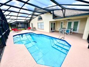 3 bed villa, oversized heated pool, 5 min to Disney